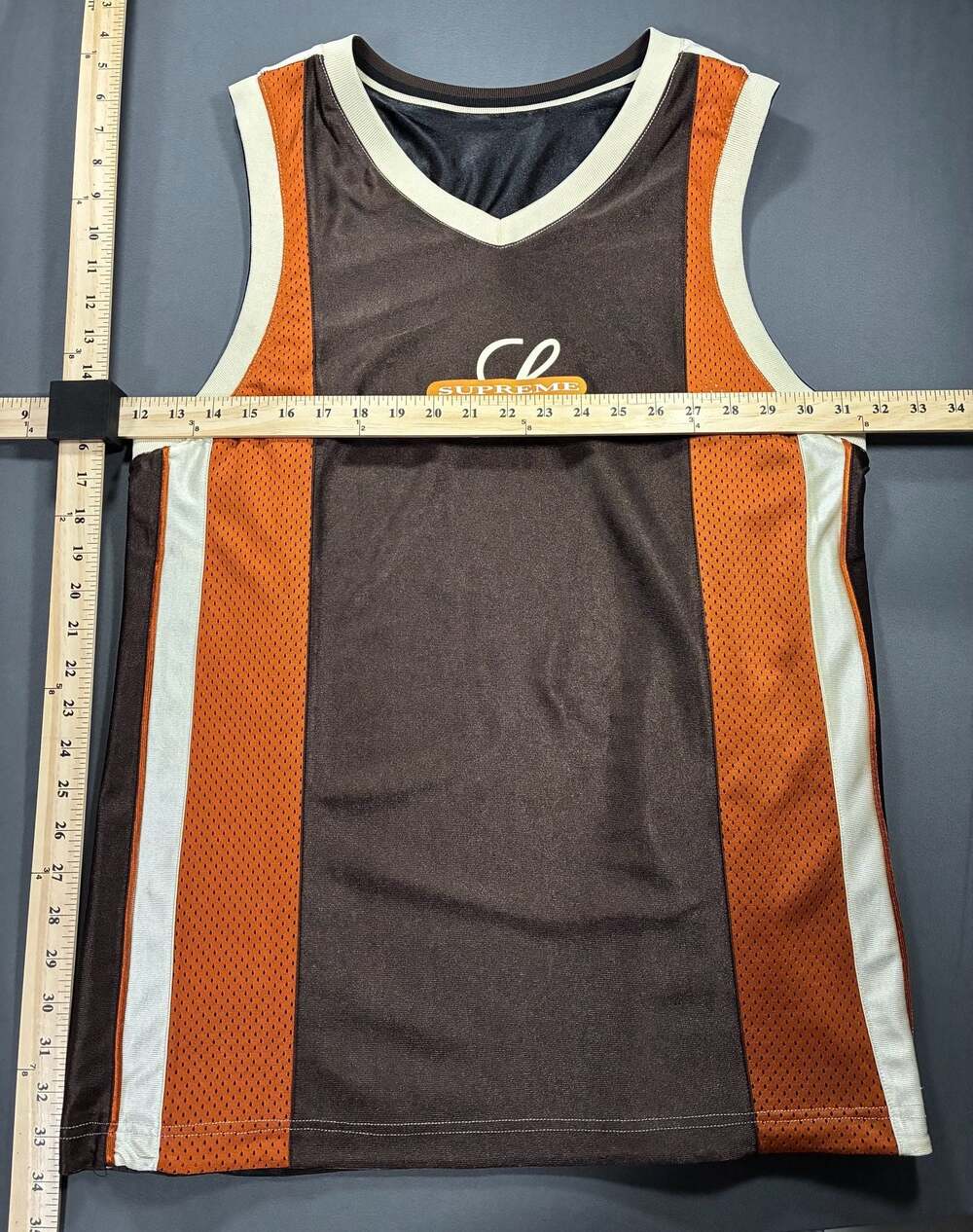 Supreme Reversible Basketball Jersey Black/Brown